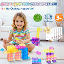 40 PCS Sensory Soft Building Blocks for Toddlers Squishy Stacking Toy Set Stretchable Early Learning Construction Playset