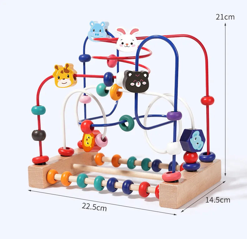 Wooden Animal Bead Maze