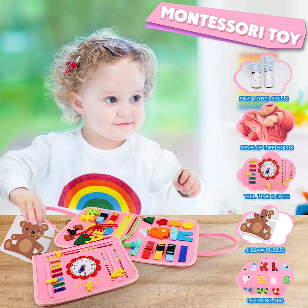 Montessori Busy Board Activity Bag
