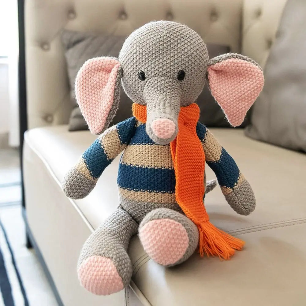 Cute Design Crocheted Wool Plush Toy Kawaii Style Soothing Texture Soft Stuffed Plush Toy Children Gits Educational Plush Toy