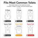 Portable Kids Toilet Potty Training Seat Folding Trainer Height Adjustable Wite Waterproof Cushioned Mat for Boys Girls Children