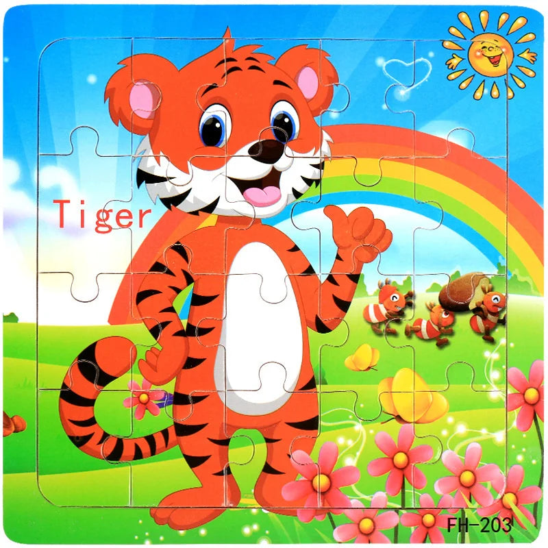 Wooden 3D Cartoon Puzzle