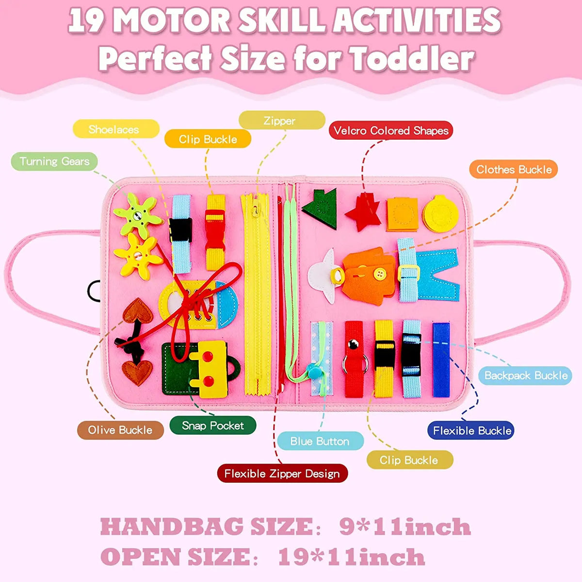 Montessori Busy Board Activity Bag