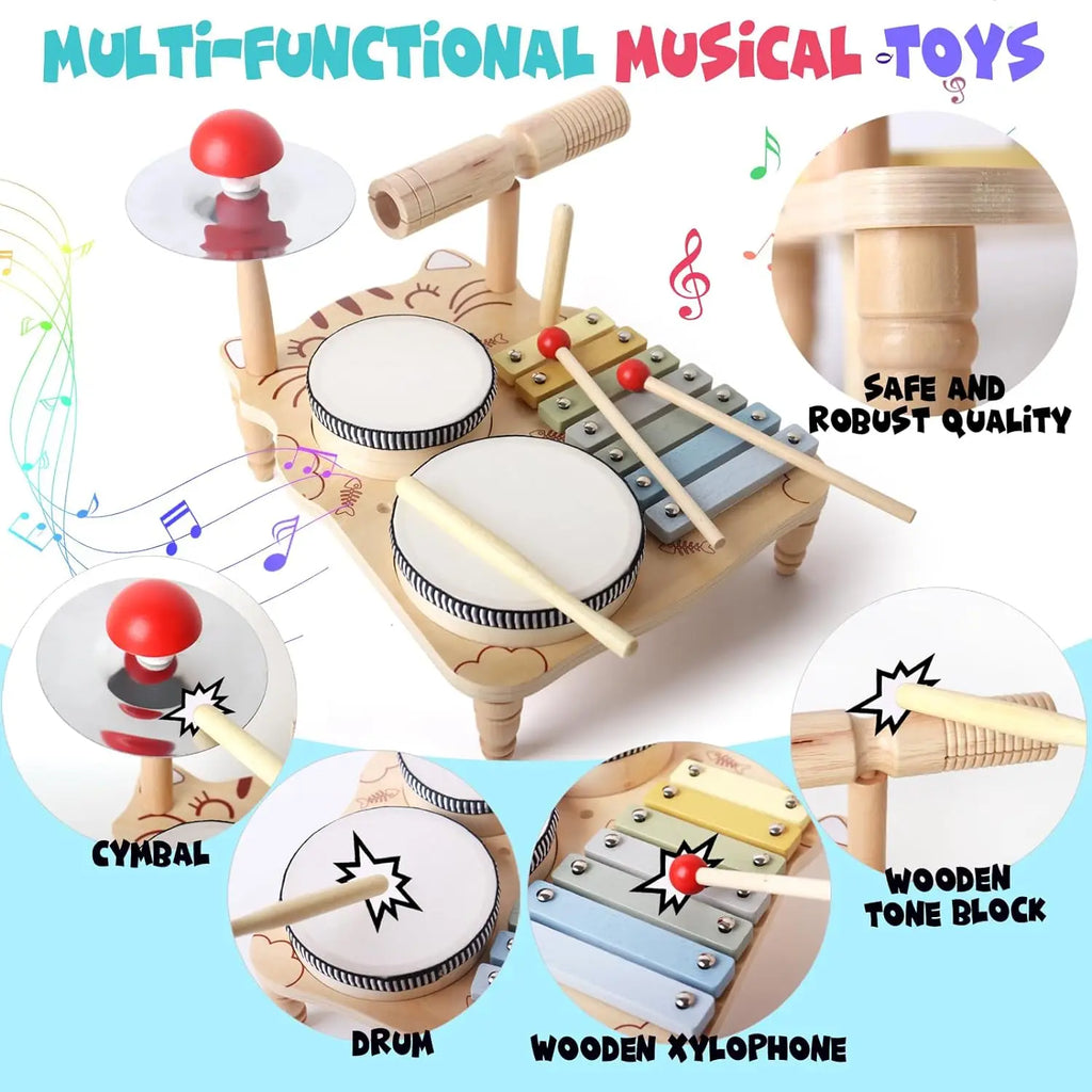 Wooden 7-in-1 Musical Table