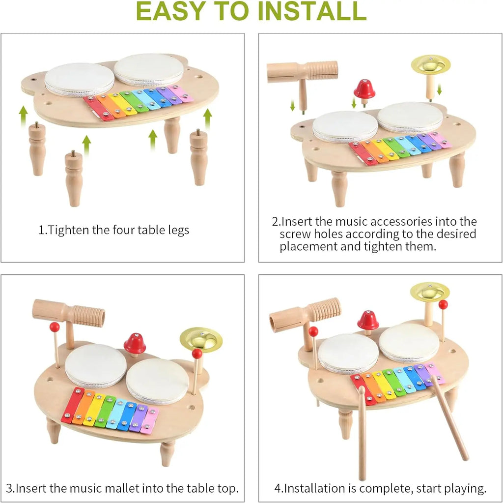 Wooden 7-in-1 Musical Table
