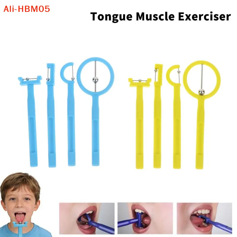 (HB05)4Pc Tongue Tip Oral Care Exercise For Children Speech Therapy Autism Sensory Rehabilitation Oral Tongue Muscle Trainer