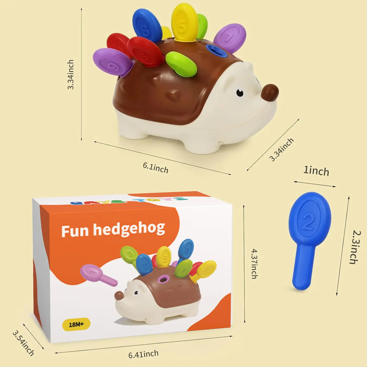 Montessori Hedgehog Fine Motor Toy