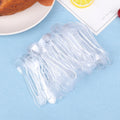 100Pcs Mini Plastic Spoons Flatware Spoons For Jelly Ice Cream Dessert Appetizer Plastic Spoon For Party Supplies