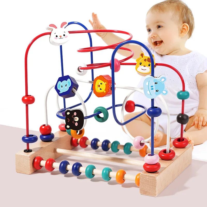 Wooden Animal Bead Maze