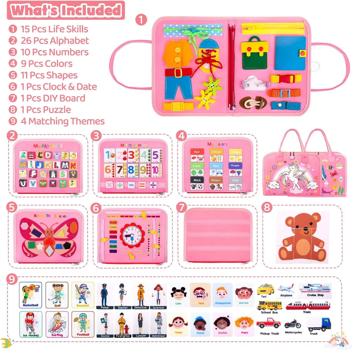 Montessori Busy Board Activity Bag