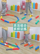 Balance Board Single Wooden Bridge Children's Sensory Training Device Kindergarten Sports Cross River Stone Toy Equipment