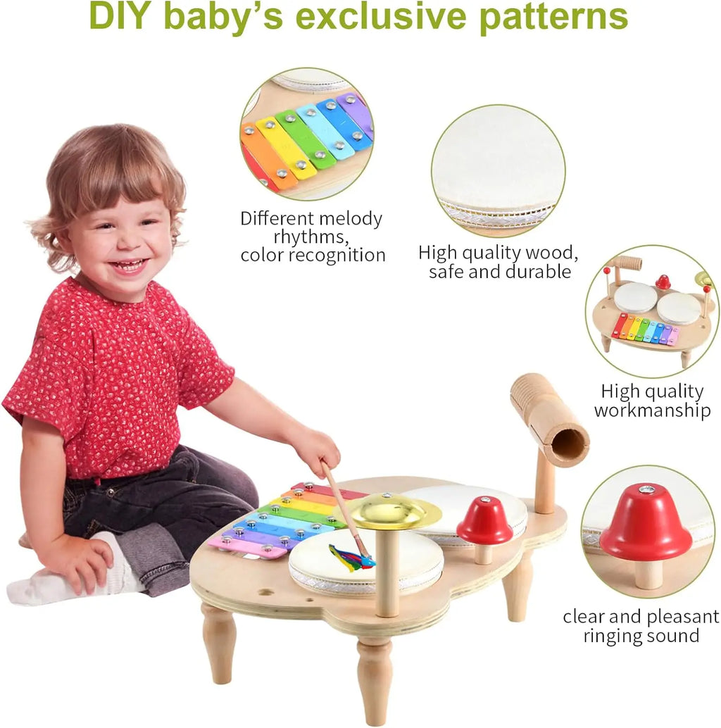 Wooden 7-in-1 Musical Table