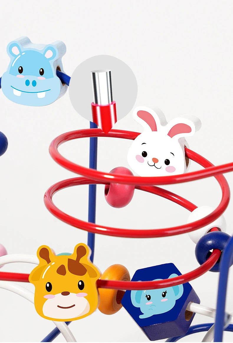 Wooden Animal Bead Maze