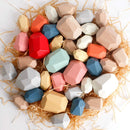 Wooden Sorting Stacking Rocks Stones Sensory Toddler Toys Learning Montessori Toys Building Blocks Game for Kids Birthday Gifts