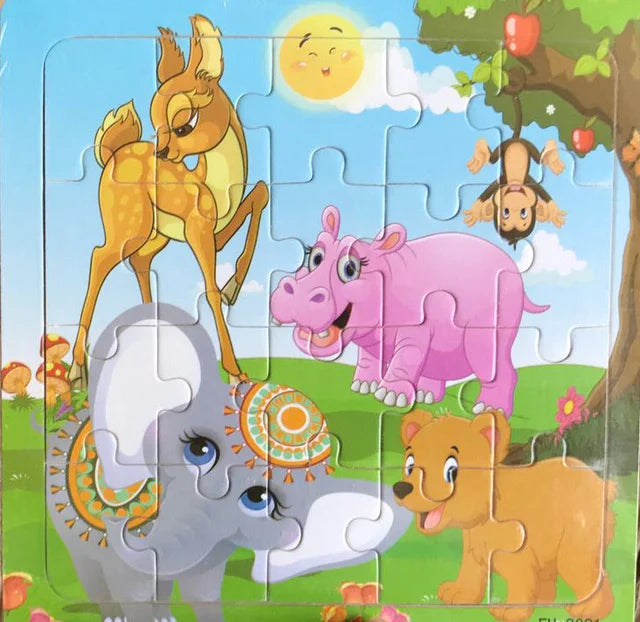 Wooden 3D Cartoon Puzzle