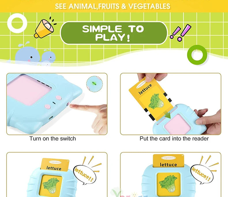 Educational Language And Literacy Learning Toys Talking Flash Cards Kids Games Audio Book Gift Russian Alphabet Spanish French