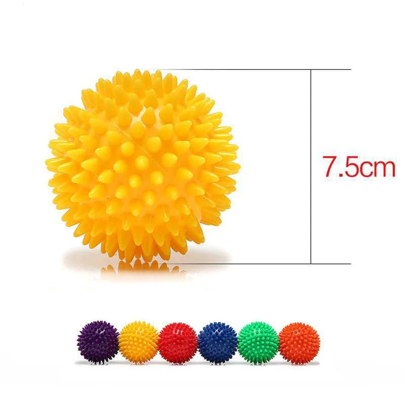 Massage Ball Spiky Hard 7.5CM Stress Reflexology Acupressure Occupational Therapy Sensory Fidget Toys Adults Kids