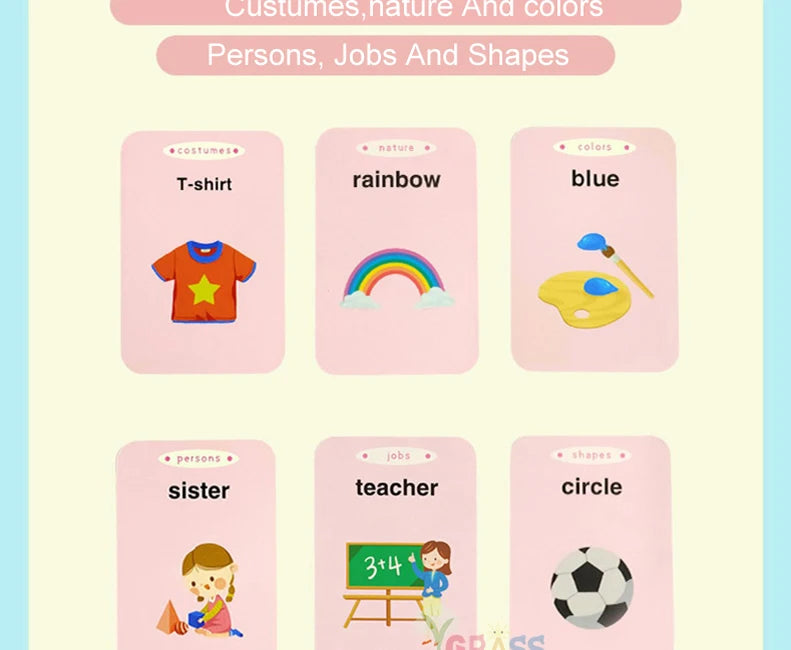 Educational Language And Literacy Learning Toys Talking Flash Cards Kids Games Audio Book Gift Russian Alphabet Spanish French
