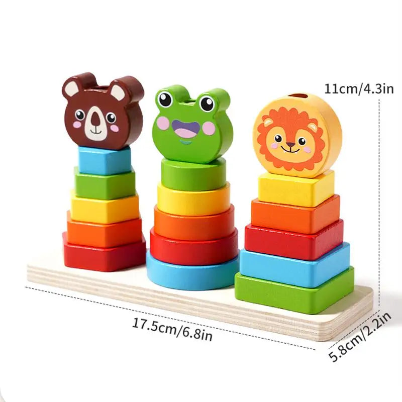 Montessori Wooden Shape & Colour Sorting Stackers