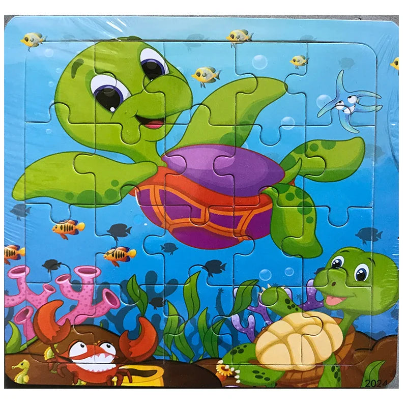 Wooden 3D Cartoon Puzzle