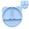 2024New Baby Safe  Silicone Suker Plate Cartoon Children Dishes Feeding Toddler Training Tableware Retro Kids Smile Face Plate