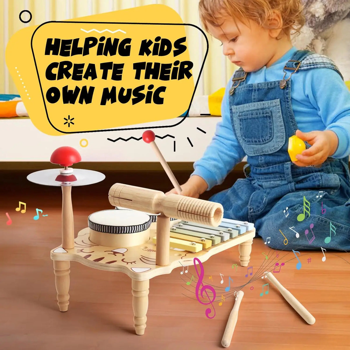 Wooden 7-in-1 Musical Table