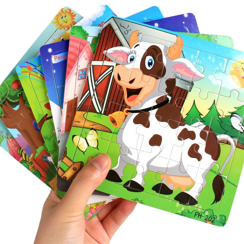 Wooden 3D Cartoon Puzzle